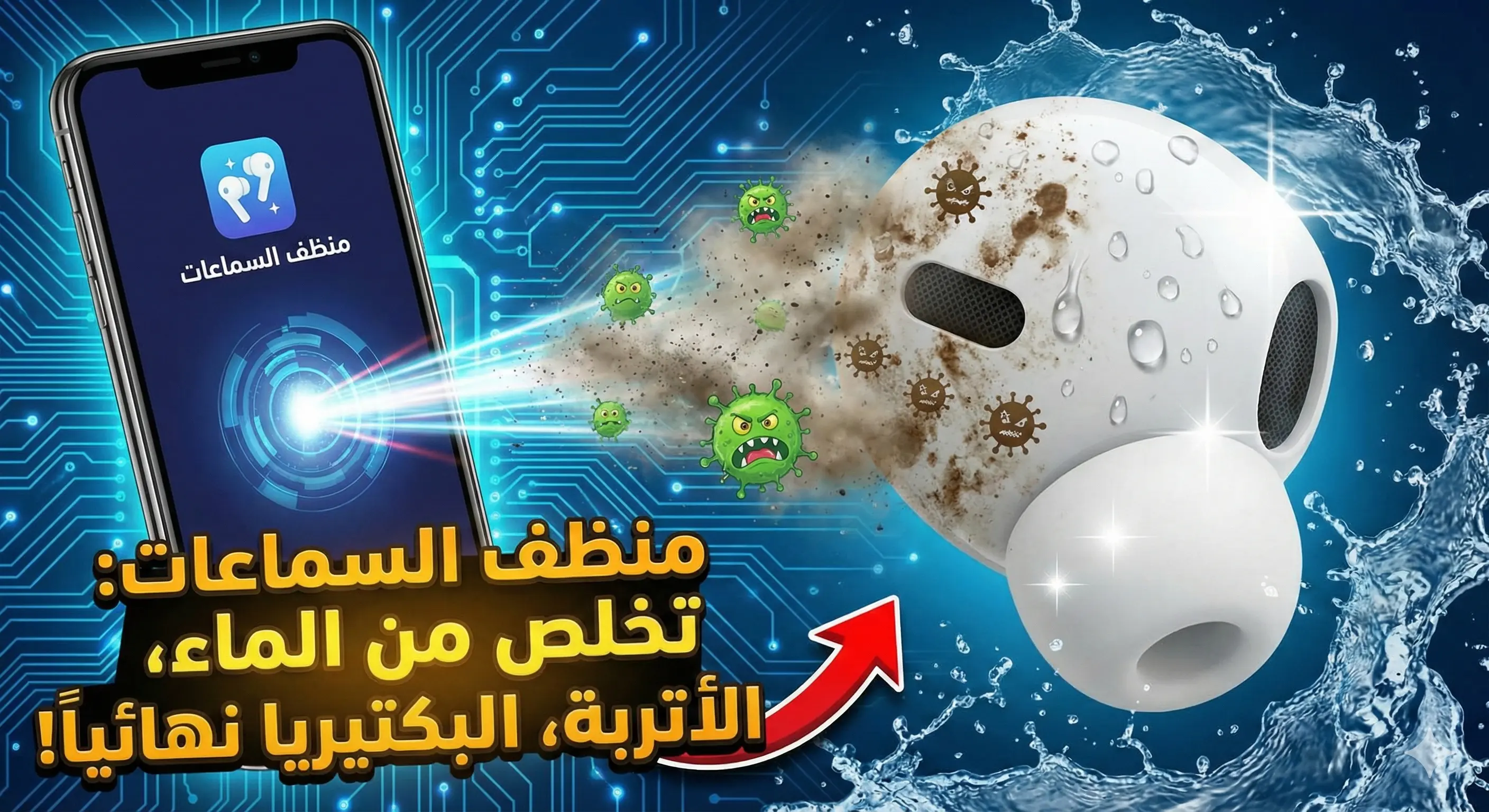 تطبيق لتنظيف السماعات و التخلص من الاتربة و البكتريا