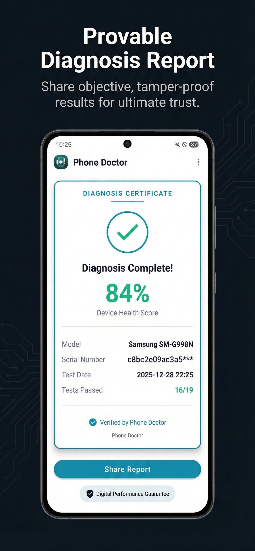 أفضل تطبيق لفحص الهاتف واكتشاف الأعطال وتحسين الأداء screenshot 2